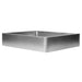 Eden Bath Rectangular 18 3/4" x 15 3/4" Thick Rim Stainless Steel Bathroom Vessel Sink with Drain in Silver - EB_SS004SV