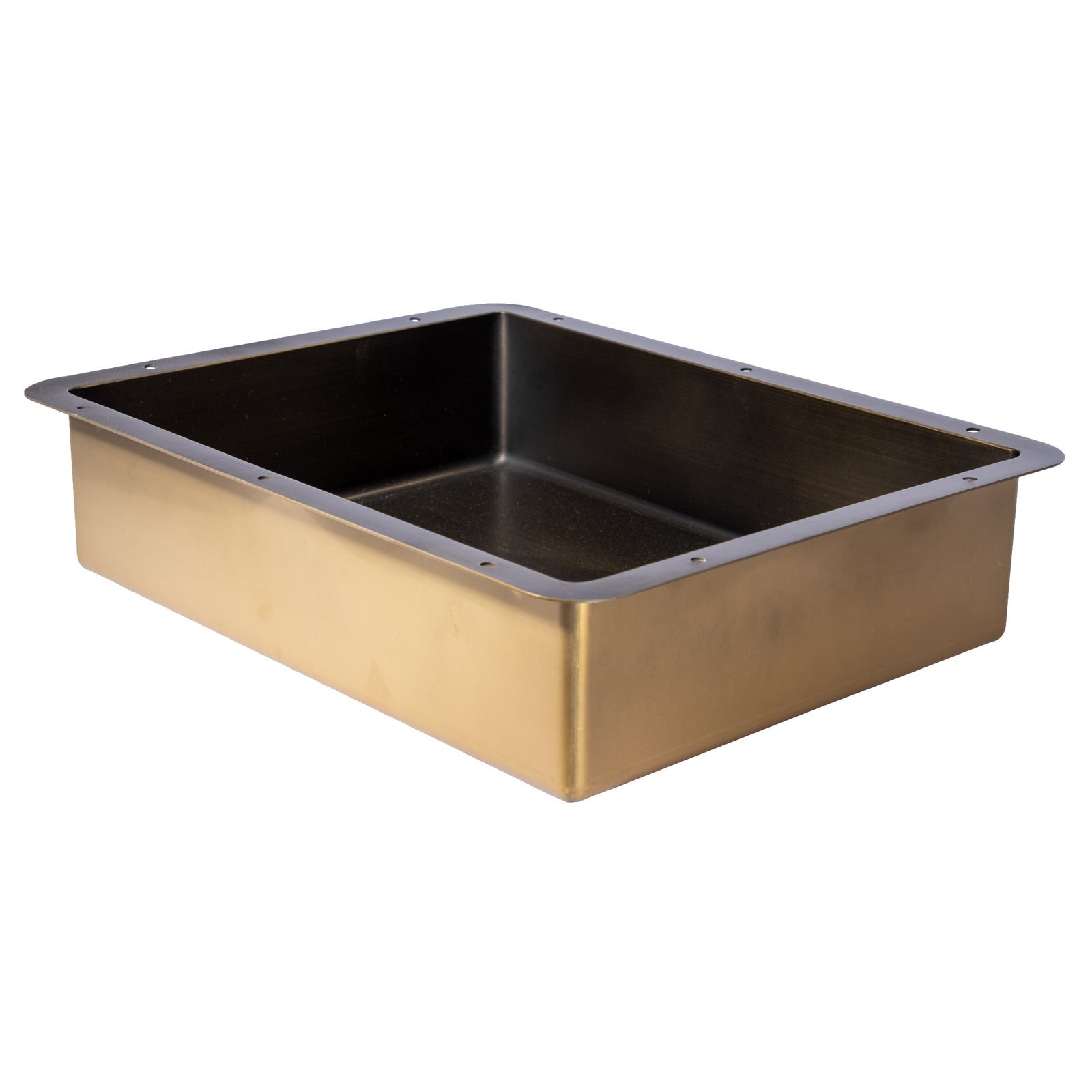 Eden Bath Rectangular 20' x 16" Undermount Stainless Steel Bathroom Sink and Drain in Antique Gold - EB_SS051AT