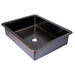 Eden Bath Rectangular 20" x 16" Stainless Steel Undermount Bathroom Sink with Drain in Black - EB_SS051BK