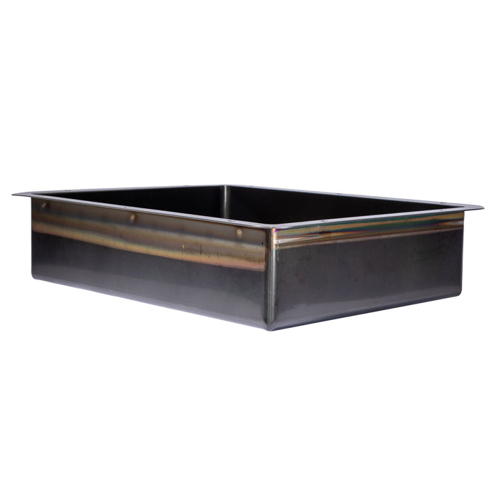 Eden Bath Rectangular 20" x 16" Stainless Steel Undermount Bathroom Sink with Drain in Black - EB_SS051BK