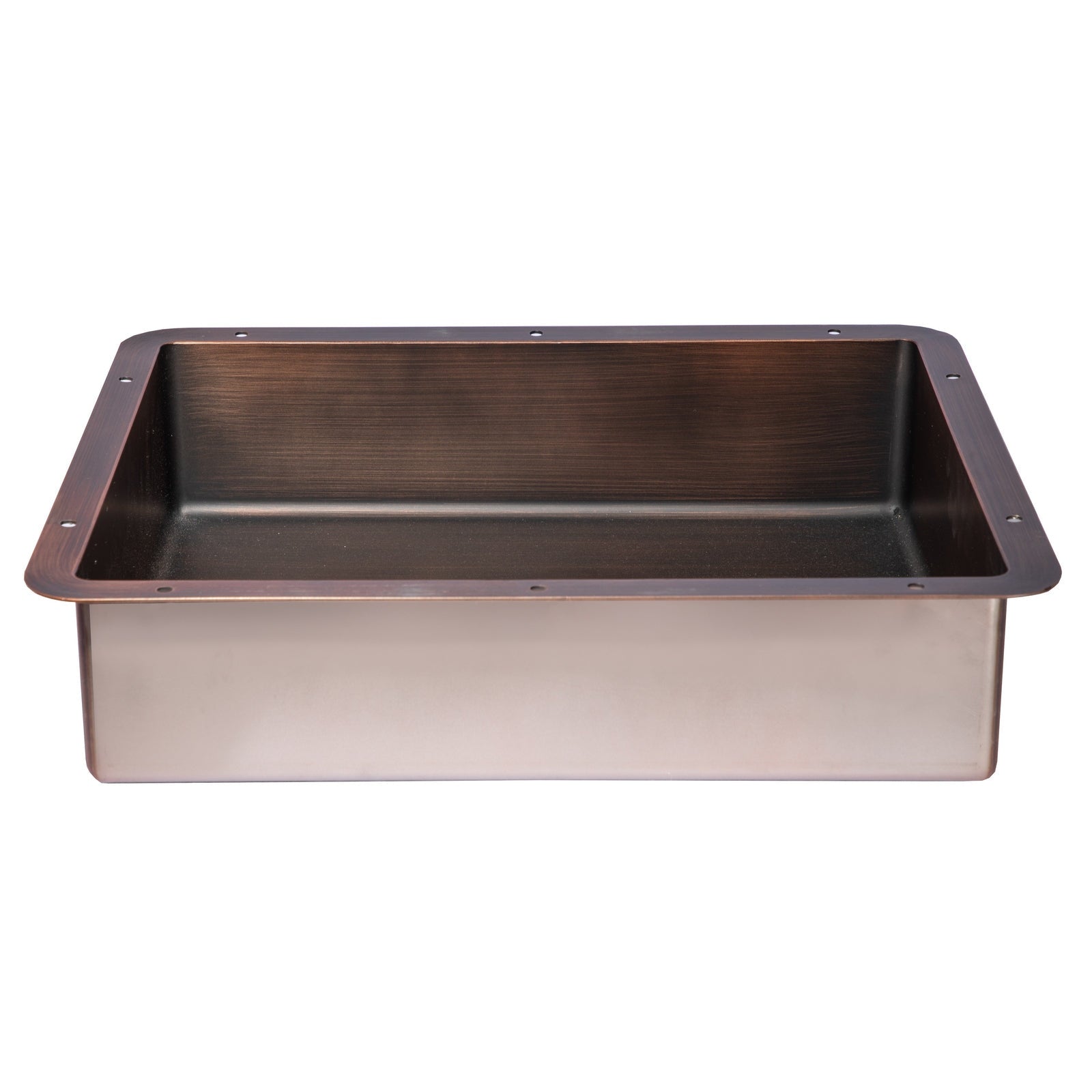 Eden Bath Rectangular 20" x 16" Stainless Steel Undermount Bathroom Sink with Drain in Bronze - EB_SS051BZ