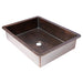 Eden Bath Rectangular 20" x 16" Stainless Steel Undermount Bathroom Sink with Drain in Bronze - EB_SS051BZ