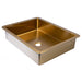 Eden Bath Rectangular 20" x 16" Stainless Steel Undermount Bathroom Sink with Drain in Gold - EB_SS051GD