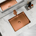 Eden Bath Rectangular 20" x 16" Stainless Steel Undermount Bathroom Sink with Drain in Rose Gold - EB_SS051RG