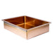 Eden Bath Rectangular 20" x 16" Stainless Steel Undermount Bathroom Sink with Drain in Rose Gold - EB_SS051RG