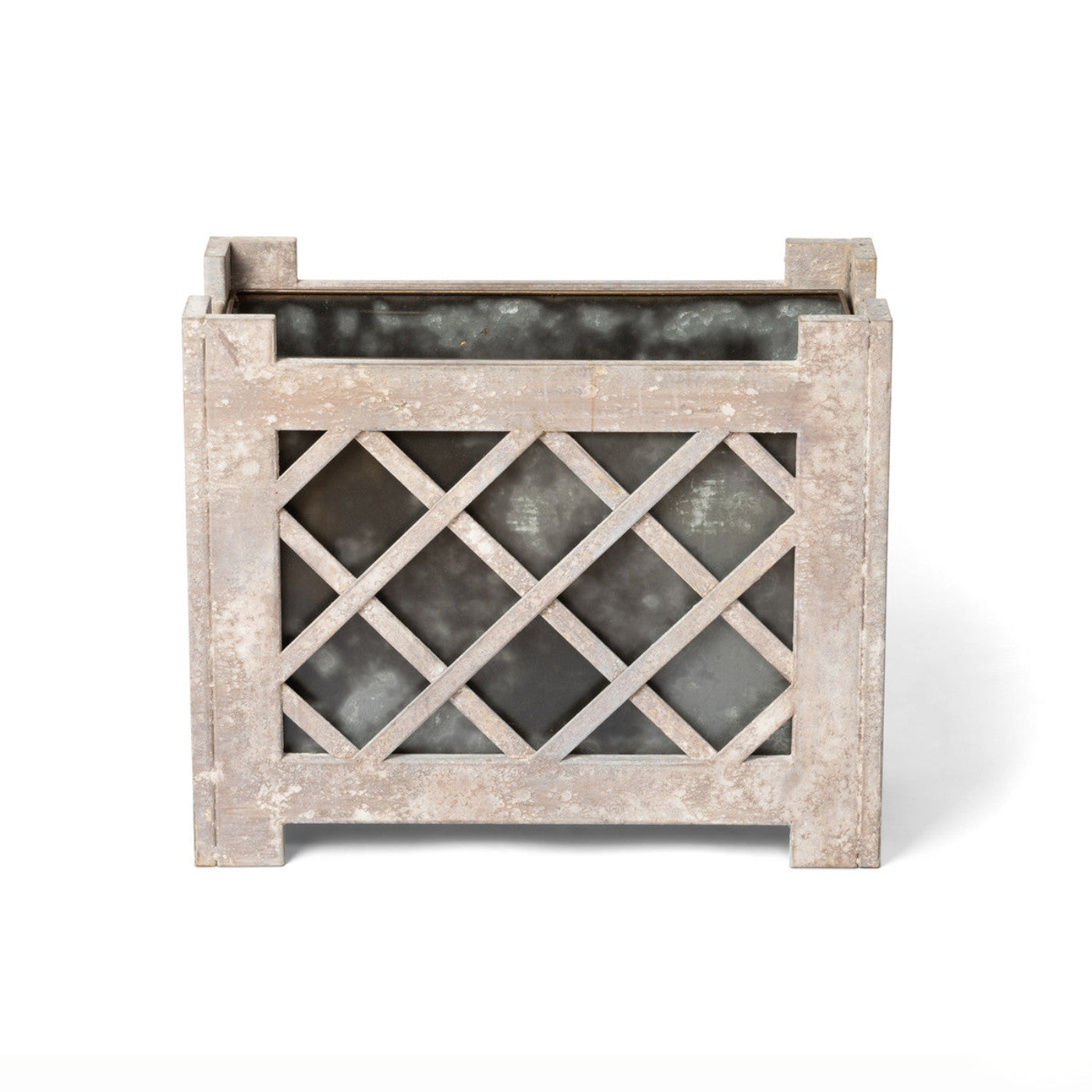 Park Hill Collection Garden Floral Lattice Iron Garden Planter - ECM20093