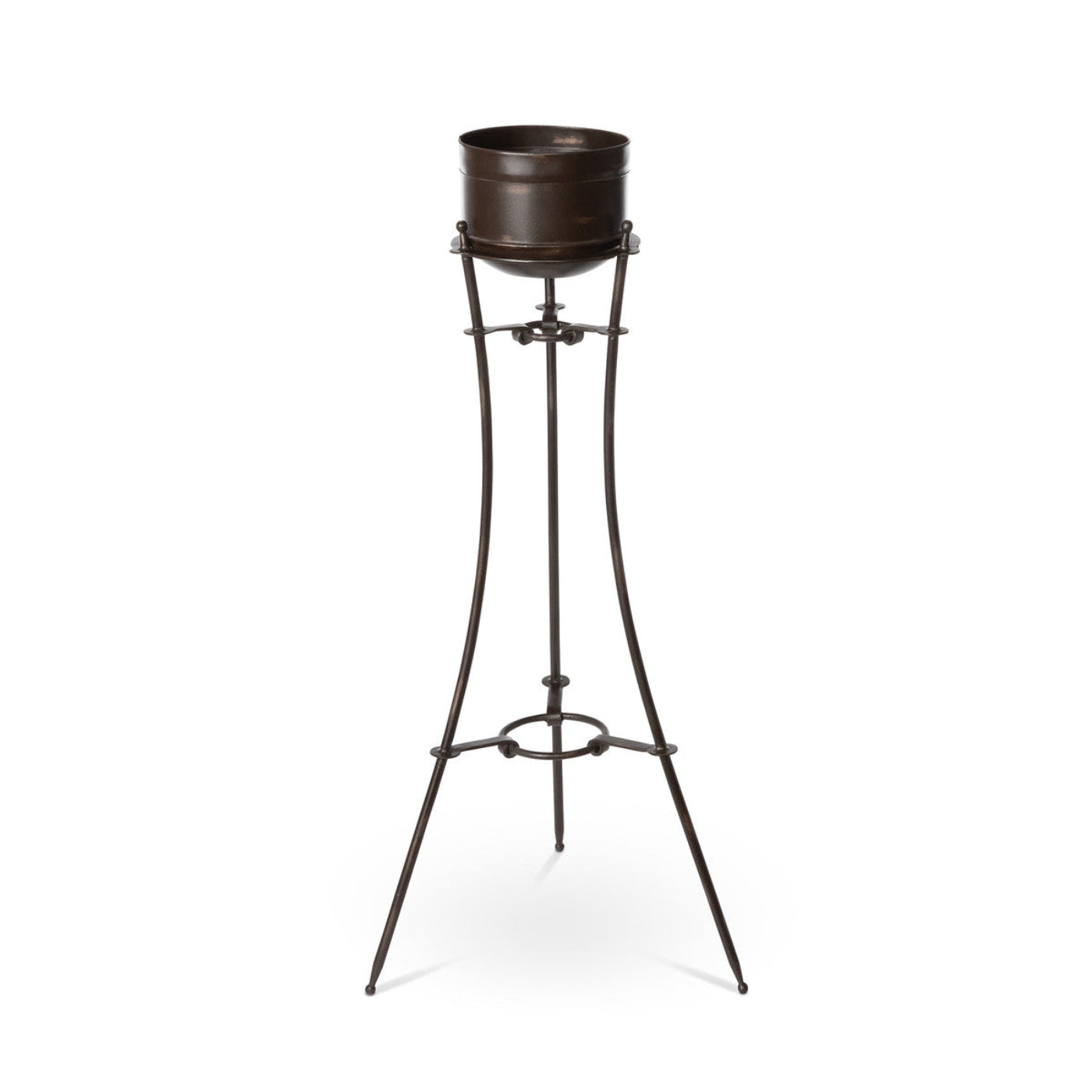Park Hill Collection Lodge Portal Metal Stand and Pot, Tall - ECM20155