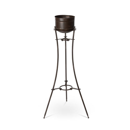 Park Hill Collection Lodge Portal Metal Stand and Pot, Tall - ECM20155