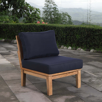 Modway Marina Armless Outdoor Patio Teak Sofa