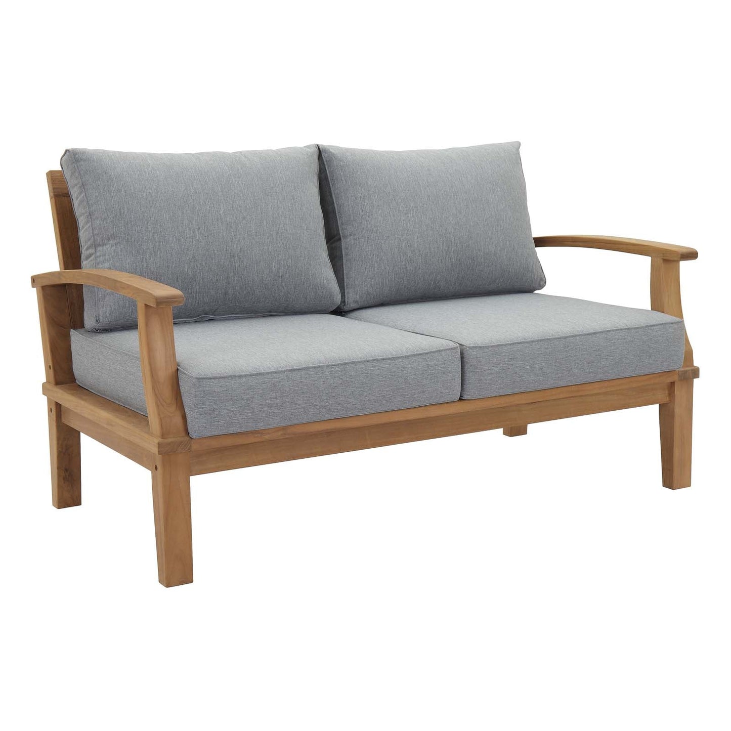 Modway Furniture Marina 5 Piece Outdoor Patio Teak Set by Modway – EEI-1472-NAT-GRY-SET