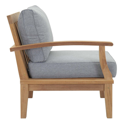 Modway Furniture Marina 8 Piece Outdoor Patio Teak Set by Modway – EEI-1479-NAT-GRY-SET