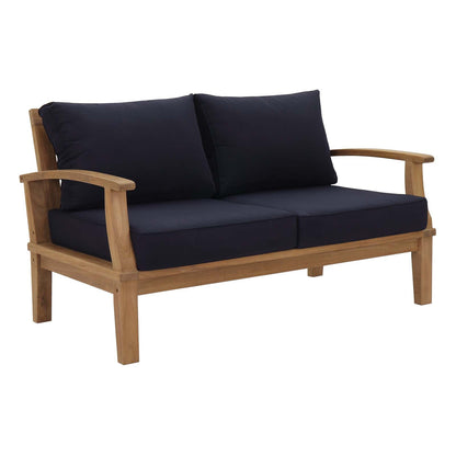 Modway Furniture Marina 7 Piece Outdoor Patio Teak Set by Modway – EEI-1486-NAT-GRY-SET
