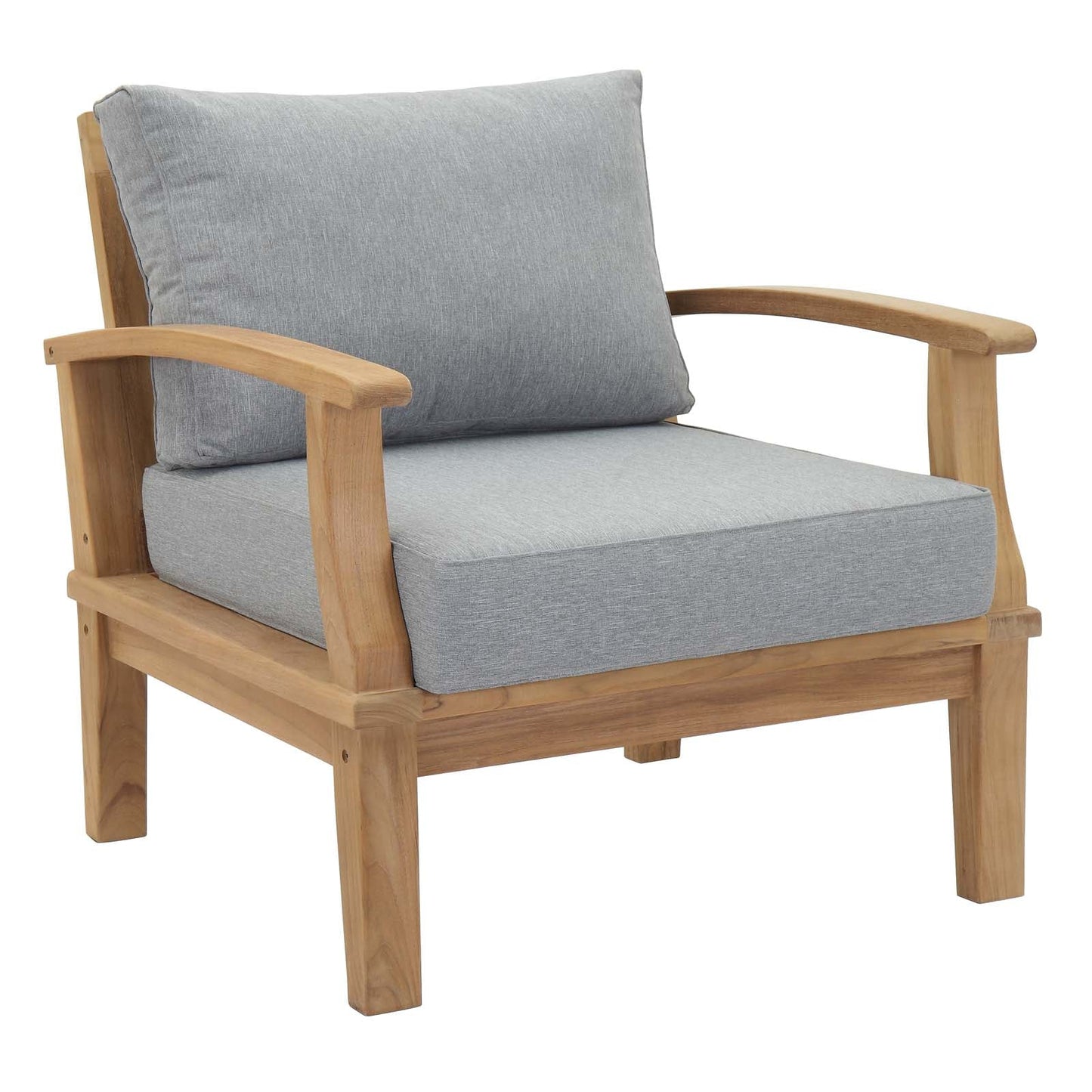 Modway Furniture Marina 10 Piece Outdoor Patio Teak Set by Modway - EEI-1489-NAT-GRY-SET