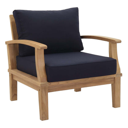 Modway Furniture Marina 10 Piece Outdoor Patio Teak Set by Modway - EEI-1489-NAT-GRY-SET