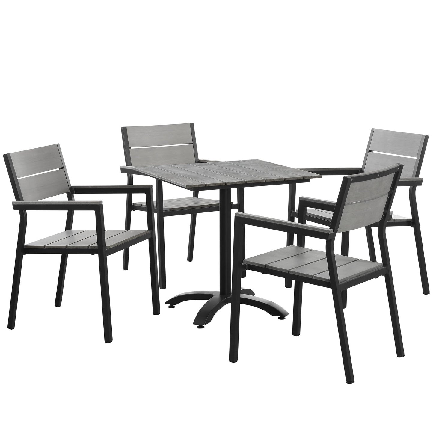 Modway Maine 5 Piece Outdoor Patio Dining Set