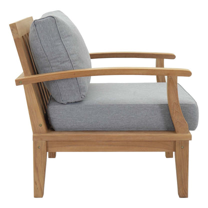 Modway Furniture Marina 6 Piece Outdoor Patio Teak Set by Modway - EEI-1816-NAT-GRY-SET