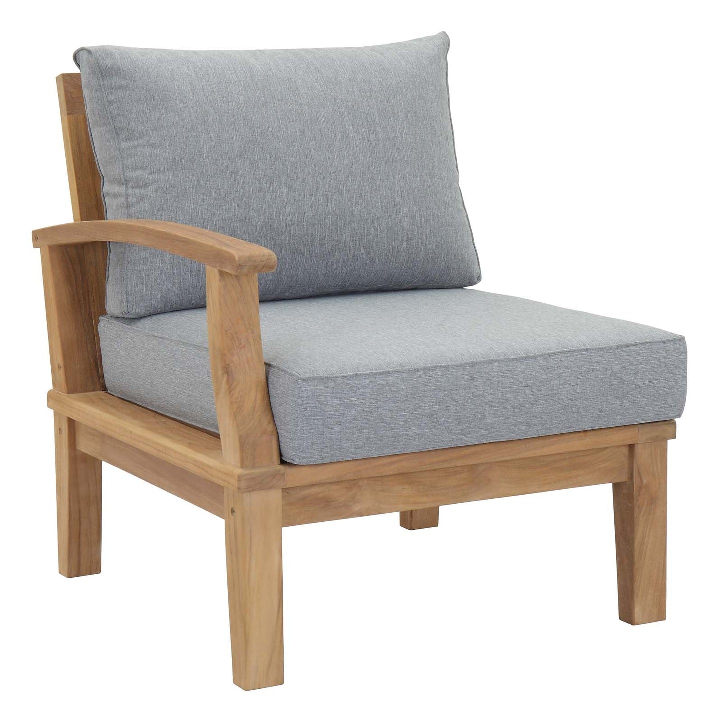 Modway Furniture Marina 6 Piece Outdoor Patio Teak Set by Modway - EEI-1816-NAT-GRY-SET