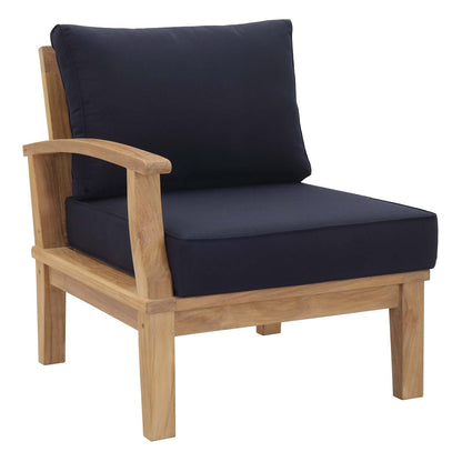 Modway Furniture Marina 6 Piece Outdoor Patio Teak Set by Modway - EEI-1816-NAT-GRY-SET