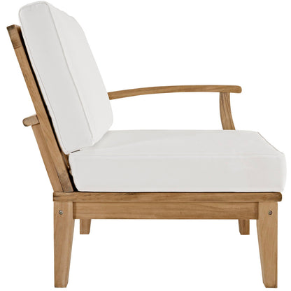 Modway Furniture Marina 6 Piece Outdoor Patio Teak Set by Modway - EEI-1816-NAT-GRY-SET