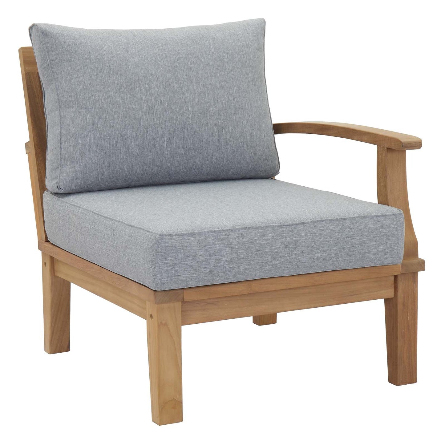 Modway Furniture Marina 4 Piece Outdoor Patio Teak Set by Modway – EEI-1818-NAT-GRY-SET