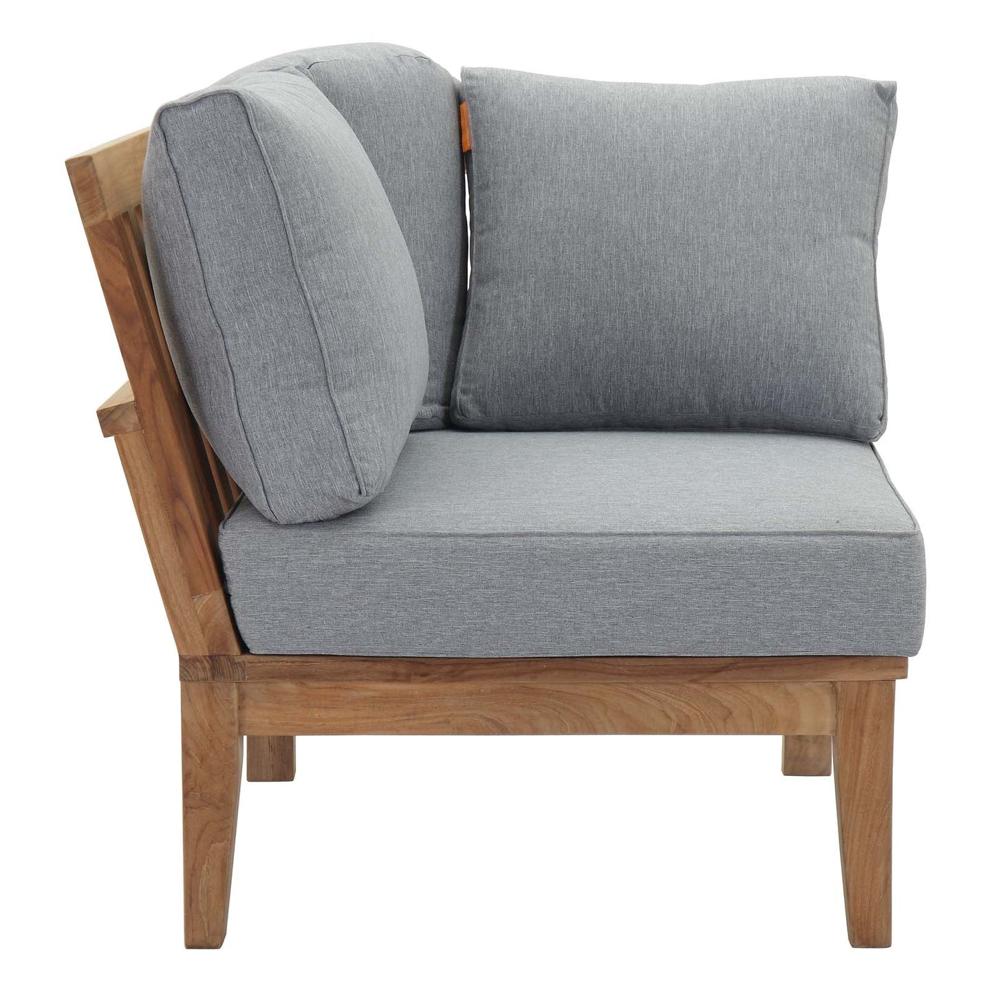 Modway Furniture Marina 3 Piece Outdoor Patio Teak Set by Modway - EEI-1820-NAT-GRY-SET