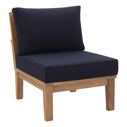 Modway Furniture Marina 3 Piece Outdoor Patio Teak Set by Modway - EEI-1820-NAT-GRY-SET