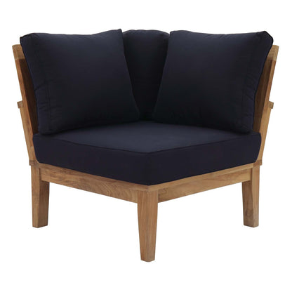 Modway Furniture Marina 3 Piece Outdoor Patio Teak Set by Modway - EEI-1820-NAT-GRY-SET