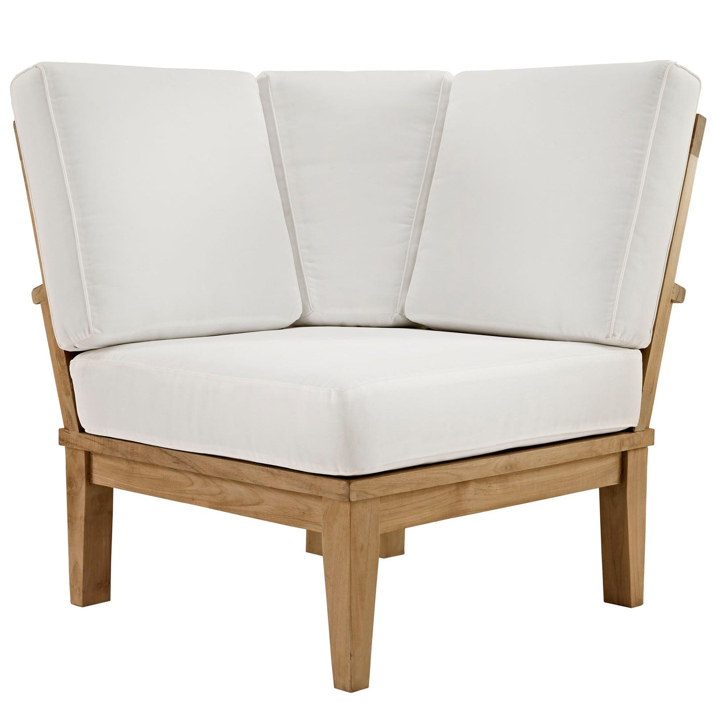 Modway Furniture Marina 3 Piece Outdoor Patio Teak Set by Modway - EEI-1820-NAT-GRY-SET