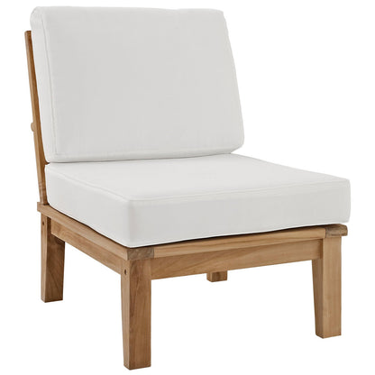 Modway Furniture Marina 2 Piece Outdoor Patio Teak Set – EEI-1823-NAT-GRY-SET