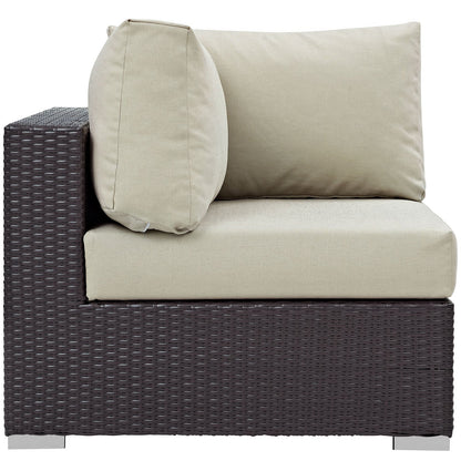 Modway Furniture Convene 5 Piece Outdoor Patio Sectional Set by Modway –EEI-2172-EXP-BEI-SET