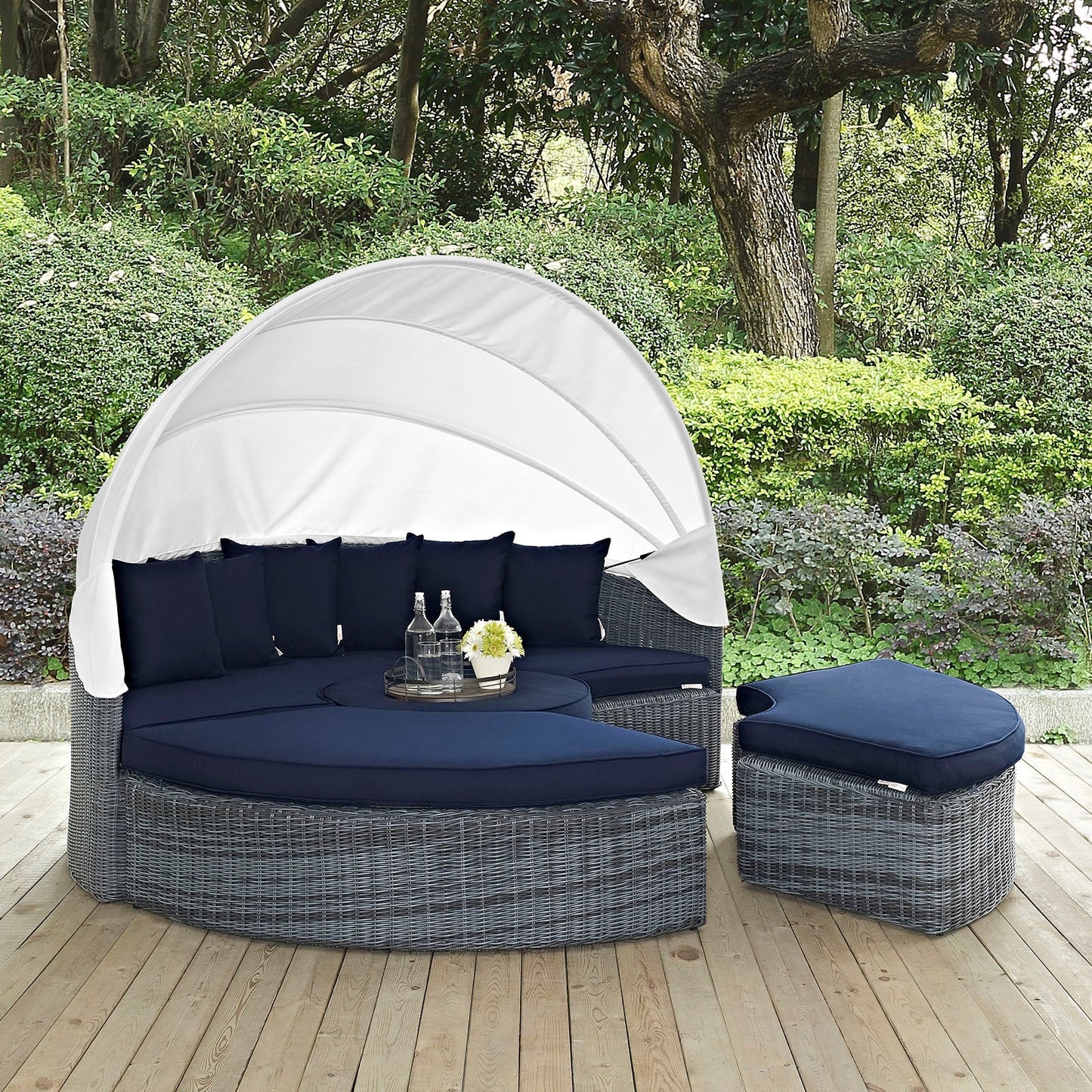 Summon Canopy Outdoor Patio Sunbrella® Daybed by Modway