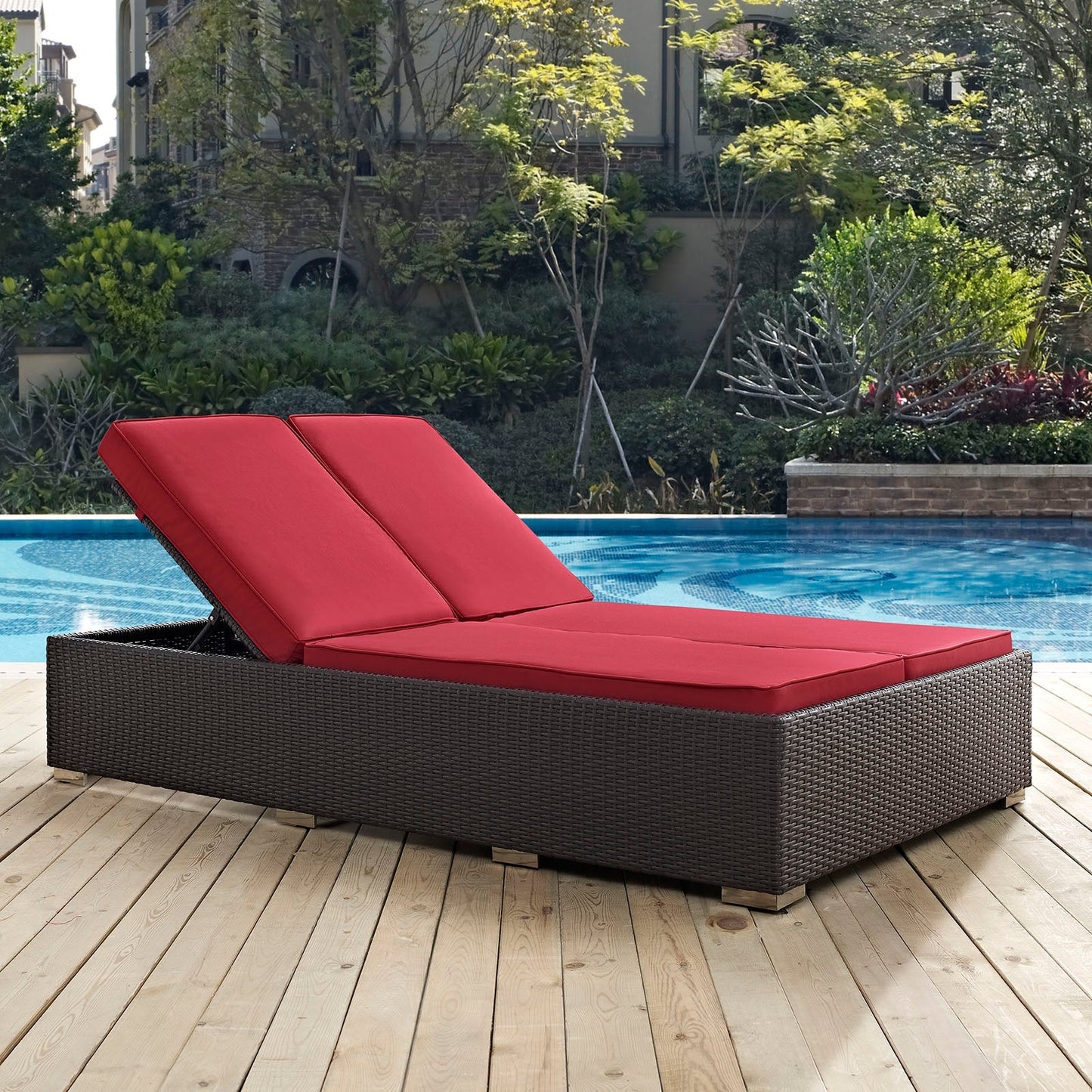 Modway Furniture Convene Double Outdoor Patio Chaise - EEI-2177-EXP-MOC