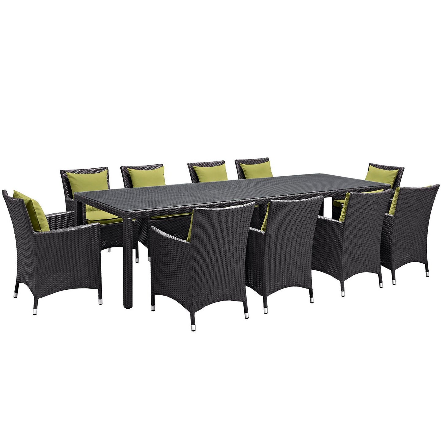 Modway Furniture Convene 11 Piece Outdoor Dining Set by Modway – EEI-2219-EXP-TRQ-SET