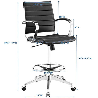 Modway Furniture Jive Drafting Chair - EEI-2236-BLK