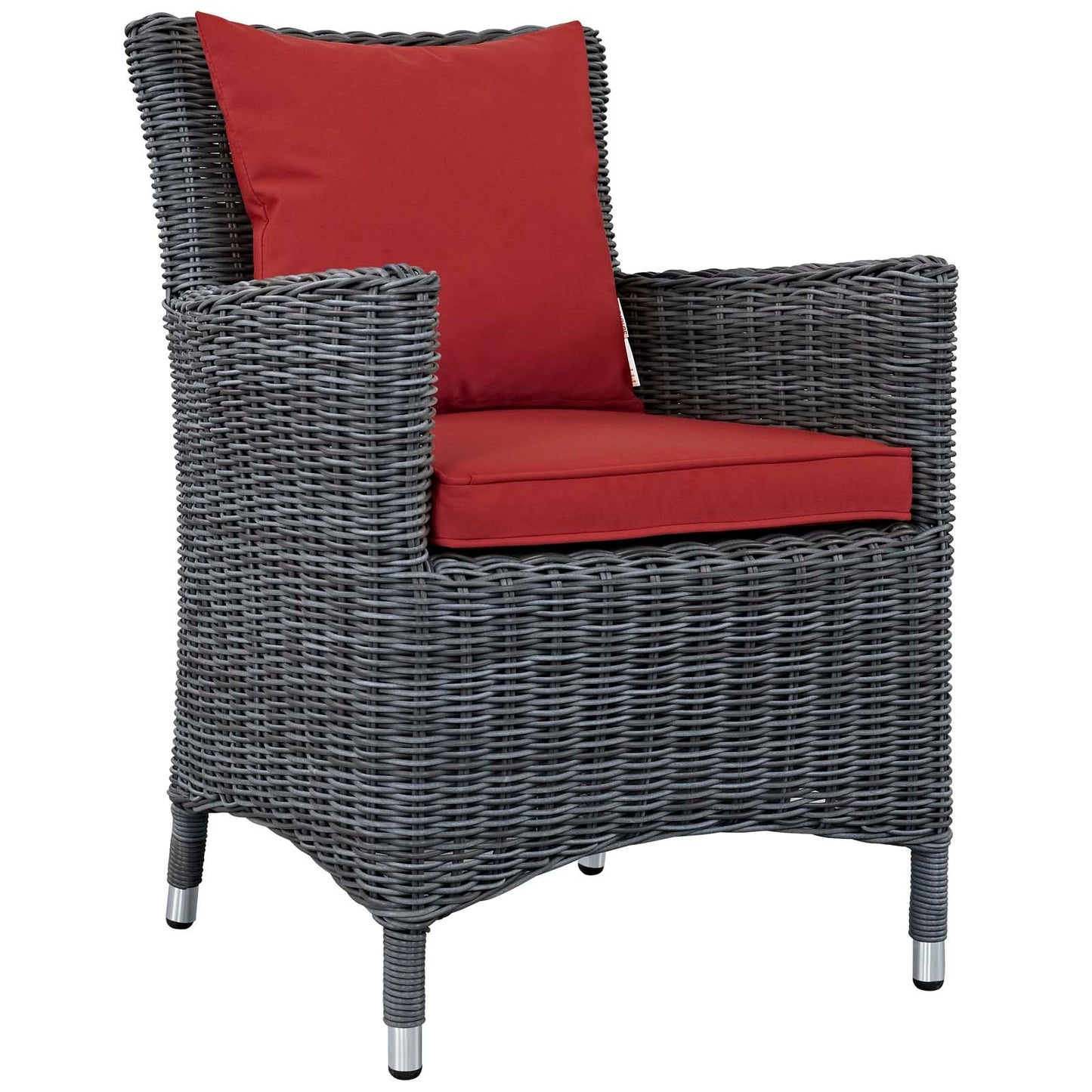 Modway Furniture Summon 2 Piece Outdoor Patio Sunbrella Dining Set - EEI-2313-GRY-BEI-SET