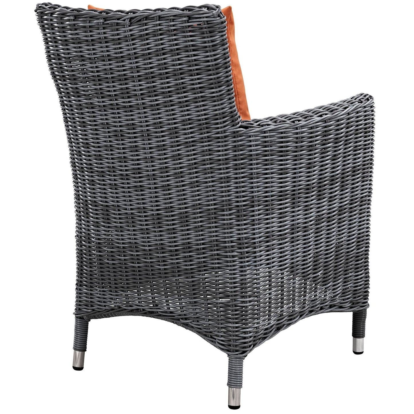 Modway Furniture Summon 2 Piece Outdoor Patio Sunbrella Dining Set - EEI-2313-GRY-BEI-SET