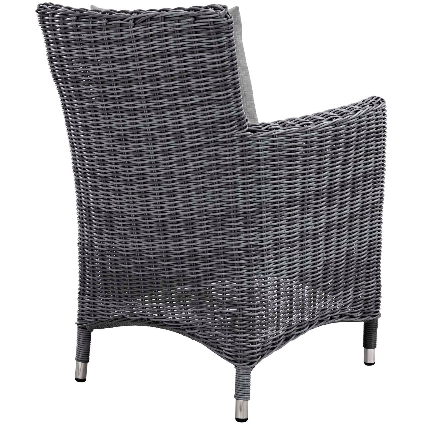 Modway Furniture Summon 4 Piece Outdoor Patio Sunbrella Dining Set - EEI-2314-GRY-BEI-SET