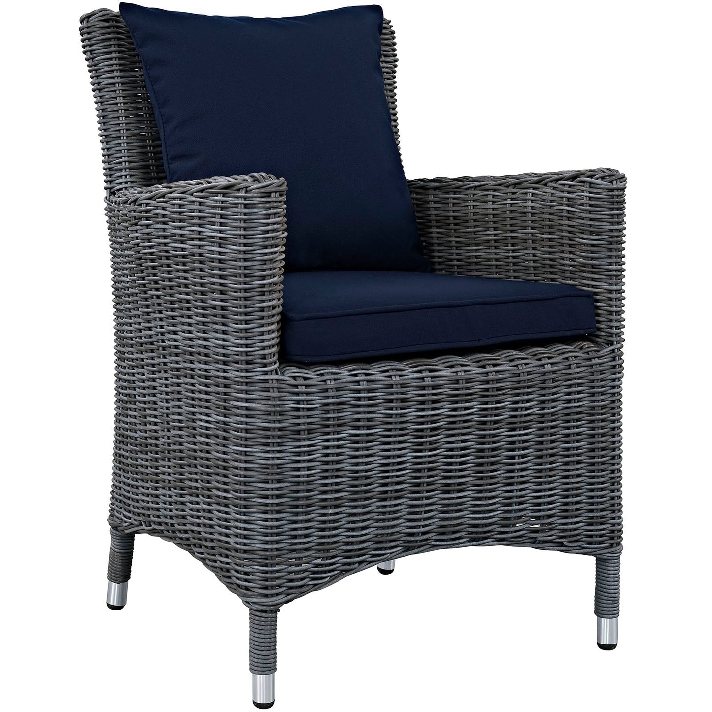 Modway Furniture Summon 4 Piece Outdoor Patio Sunbrella Dining Set - EEI-2314-GRY-BEI-SET