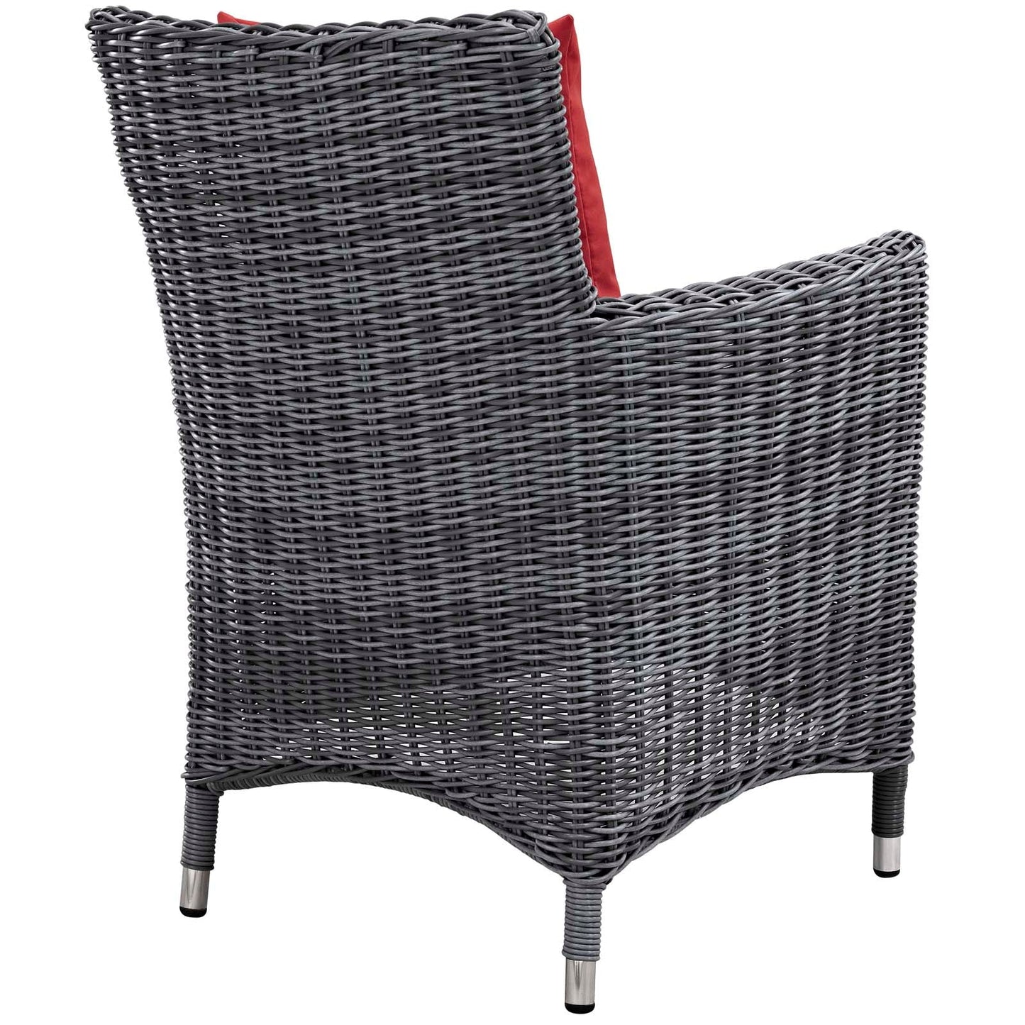 Modway Furniture Summon 4 Piece Outdoor Patio Sunbrella Dining Set - EEI-2314-GRY-BEI-SET