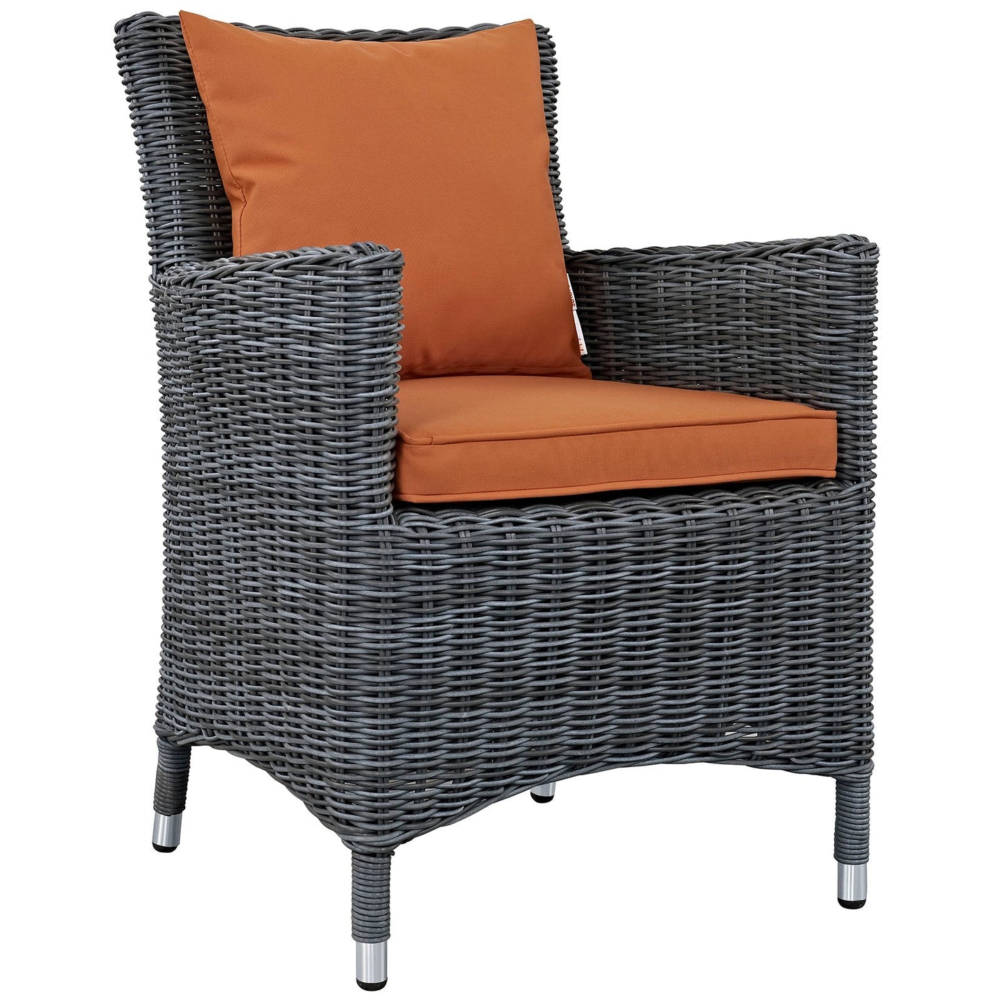 Modway Furniture Summon 4 Piece Outdoor Patio Sunbrella Dining Set - EEI-2314-GRY-BEI-SET