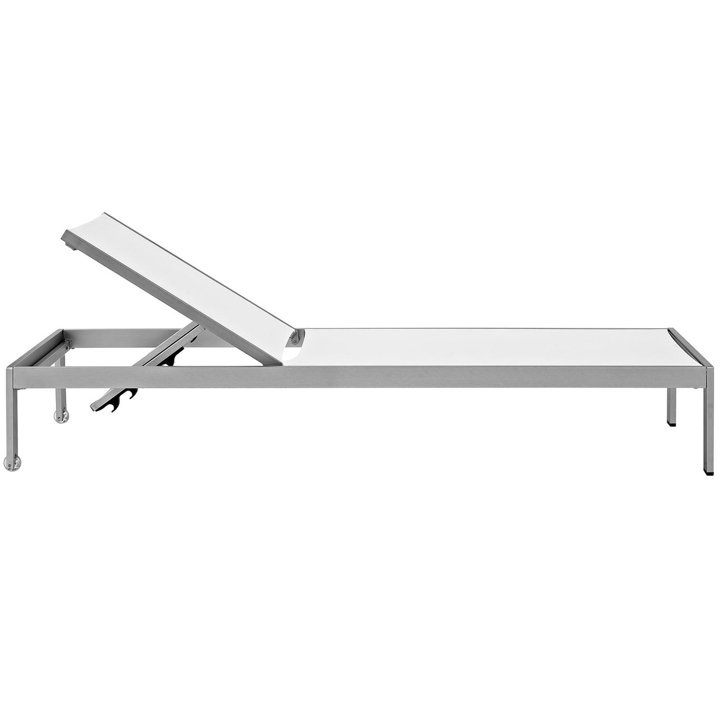 Modway Furniture Shore Chaise Outdoor Patio Aluminum Set of 2 – EEI-2472-SLV-BLK-SET