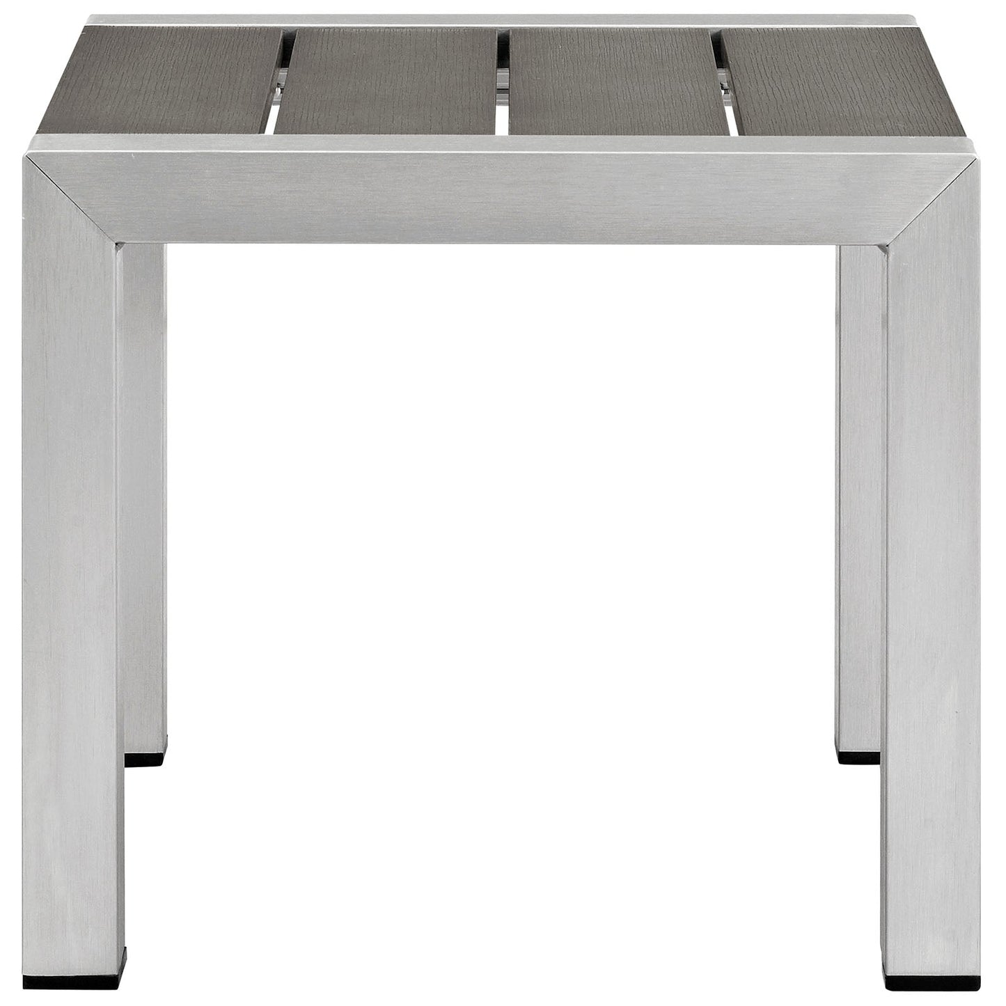 Modway Furniture Shore 3 Piece Outdoor Patio Aluminum Set – EEI-2476-SLV-GRY-SET