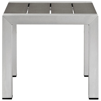 Modway Furniture Shore 3 Piece Outdoor Patio Aluminum Set – EEI-2476-SLV-GRY-SET