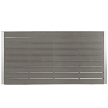 Modway Furniture Shore 7 Piece Outdoor Patio Aluminum Dining Set – EEI-2485-SLV-BLK-SET