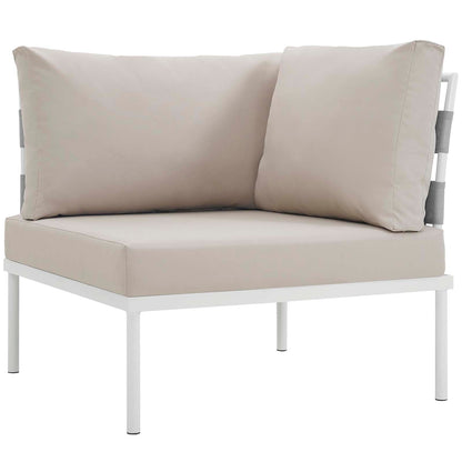 Modway Furniture Harmony 7 Piece Outdoor Patio Aluminum Sectional Sofa Set by Modway - EEI-2620-WHI-BEI-SET