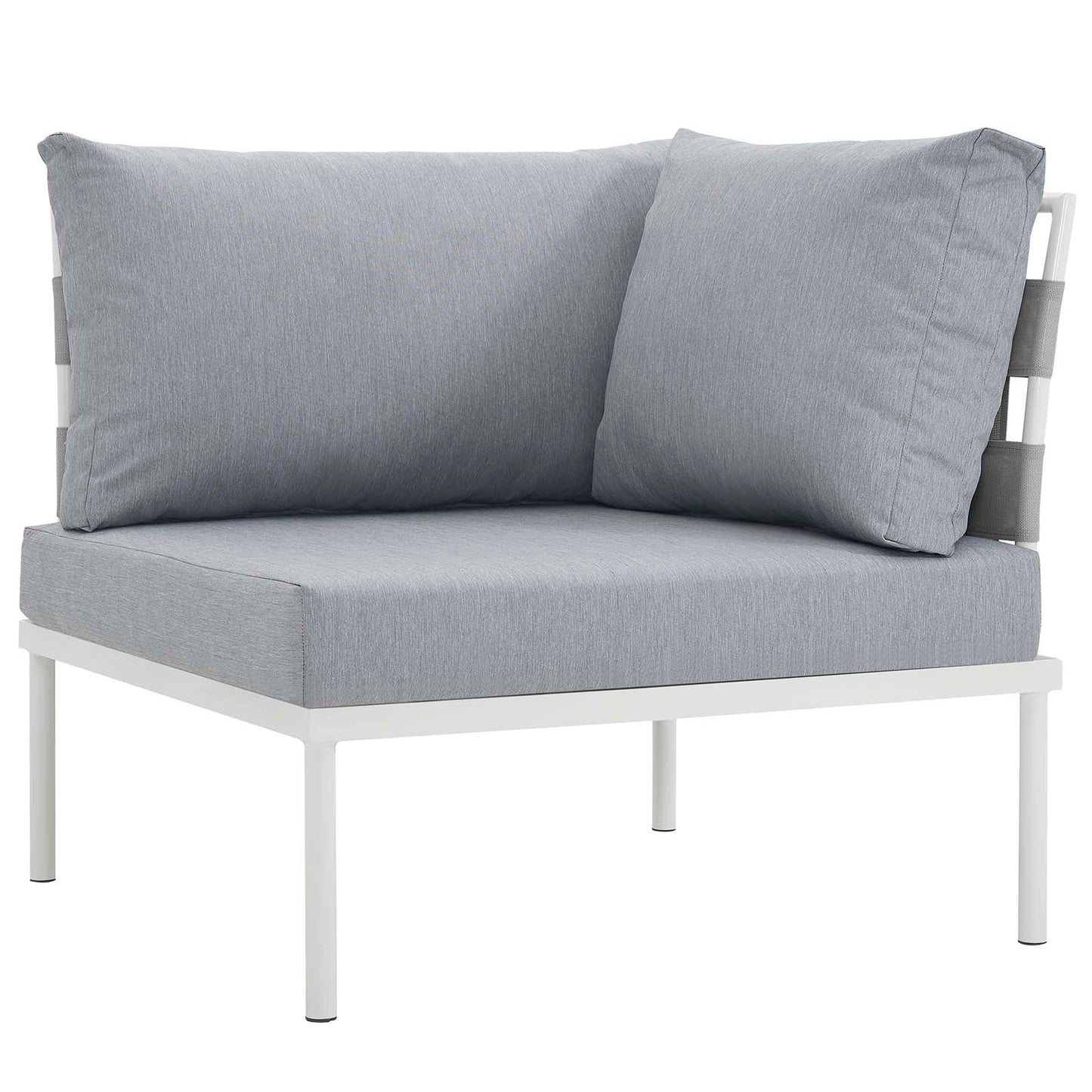 Modway Furniture Harmony 7 Piece Outdoor Patio Aluminum Sectional Sofa Set by Modway - EEI-2620-WHI-BEI-SET