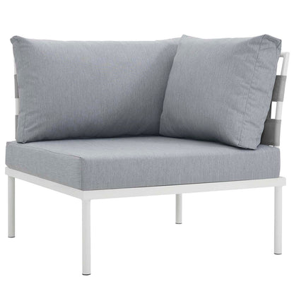 Modway Furniture Harmony 7 Piece Outdoor Patio Aluminum Sectional Sofa Set by Modway - EEI-2620-WHI-BEI-SET