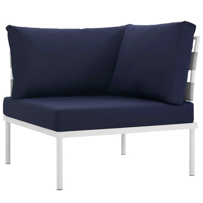 Modway Furniture Harmony 7 Piece Outdoor Patio Aluminum Sectional Sofa Set by Modway - EEI-2620-WHI-BEI-SET