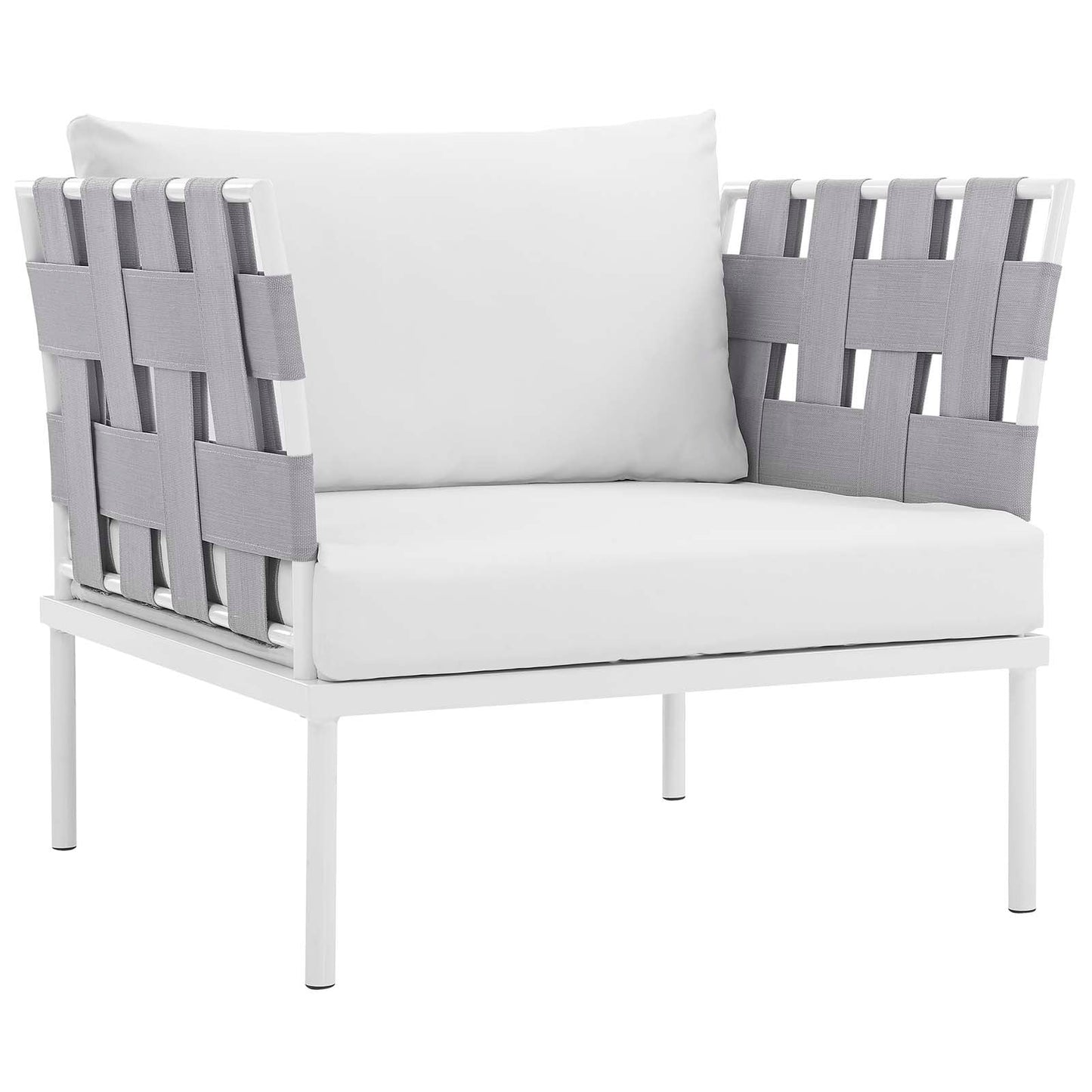 Modway Furniture Harmony 7 Piece Outdoor Patio Aluminum Sectional Sofa Set by Modway - EEI-2620-WHI-BEI-SET