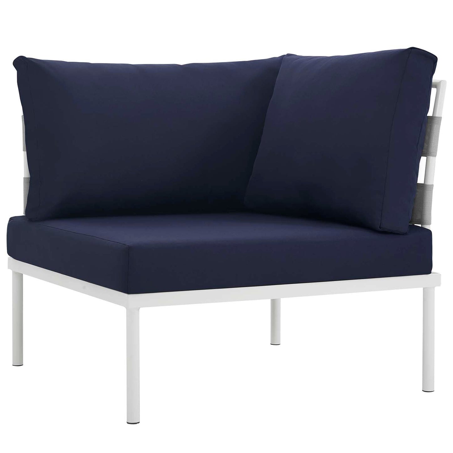 Modway Furniture Harmony 6 Piece Outdoor Patio Aluminum Sectional Sofa Set by Modway - EEI-2627-WHI-BEI-SET